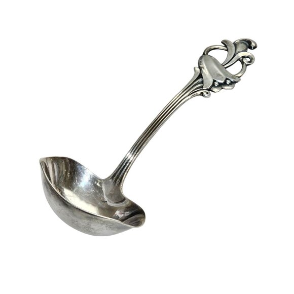Marthinsen Blue Bells Sterling Silver Ladle 5.25" Ornate Floral Handle Norway - Picture 1 of 10